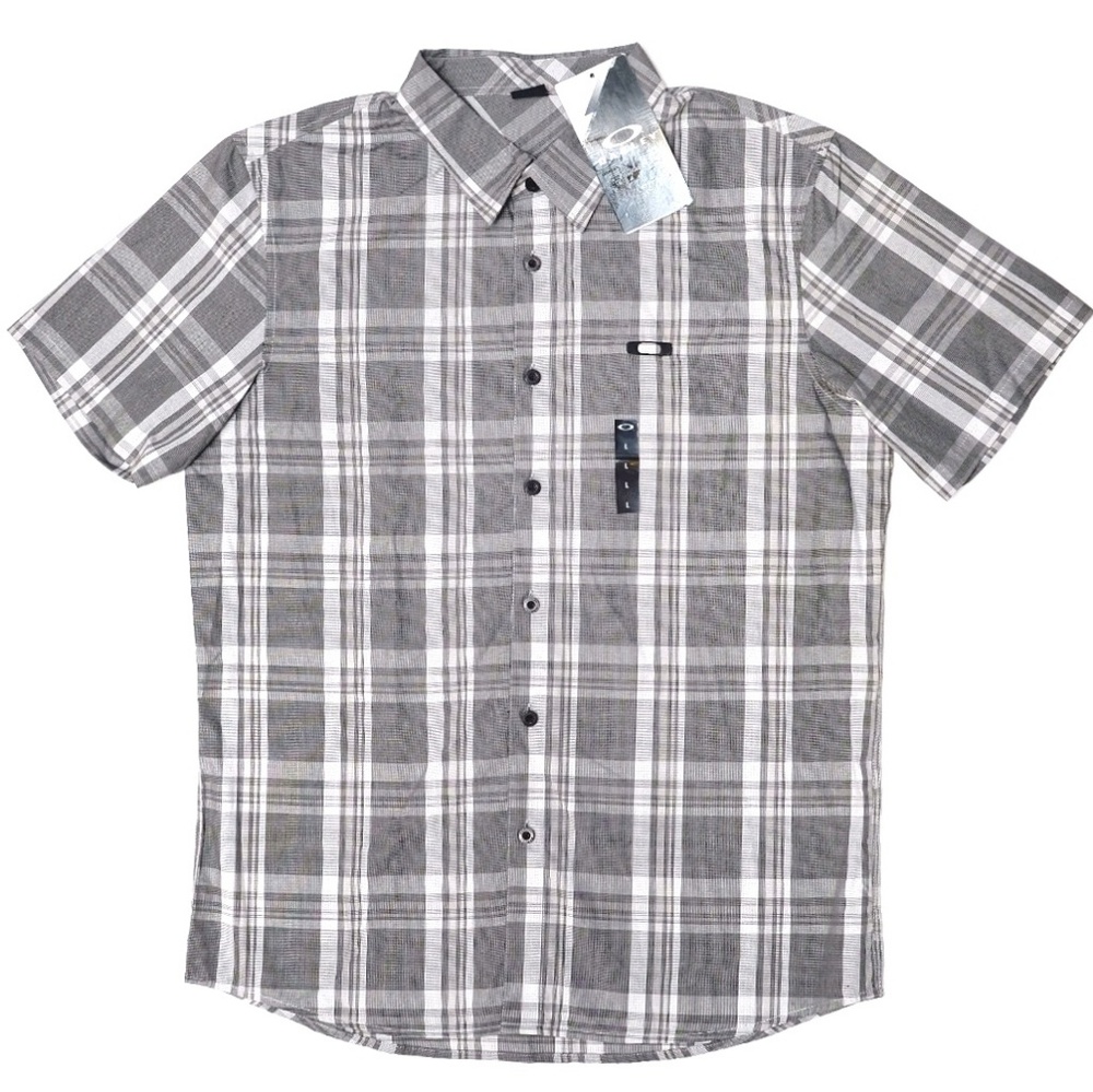 Oakley Mens Button Up Casual Shirt Size L JetBlack